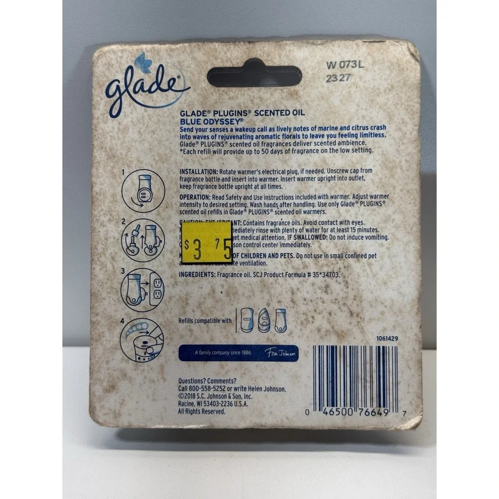 Glade‎ Plugins Scented Oil Refill BLUE ODYSSEY -Retired Scent